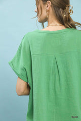 "Lily" Soft Cotton Blouse, 3 colors - The Katie Grace Boutique
