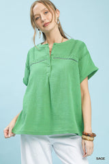 "Lily" Soft Cotton Blouse, 3 colors - The Katie Grace Boutique
