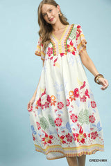 "Makayla" Floral Dress - The Katie Grace Boutique
