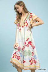 "Makayla" Floral Dress - The Katie Grace Boutique