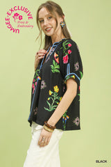 "Caty" Floral Top - The Katie Grace Boutique