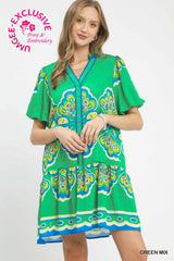 "Fiona" Printed Dress - The Katie Grace Boutique