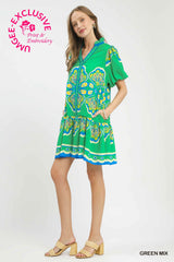 "Fiona" Printed Dress - The Katie Grace Boutique