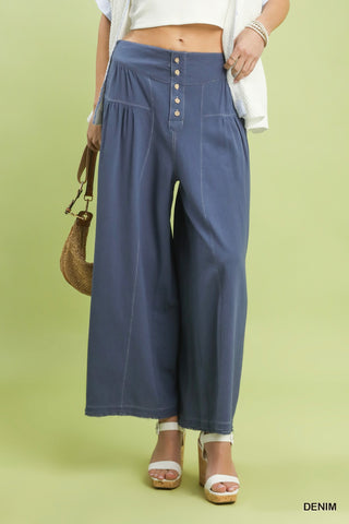 "Margot"  Wide Leg Pants, 2 colors - The Katie Grace Boutique