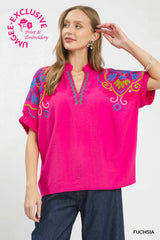 "Margot" Embroidered Blouse