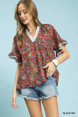 "Leena" Floral Blouse