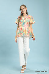 "Candi" Flutter Blouse