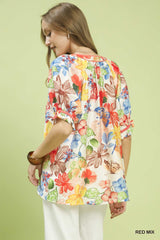 "Tiffani" Floral Blouse