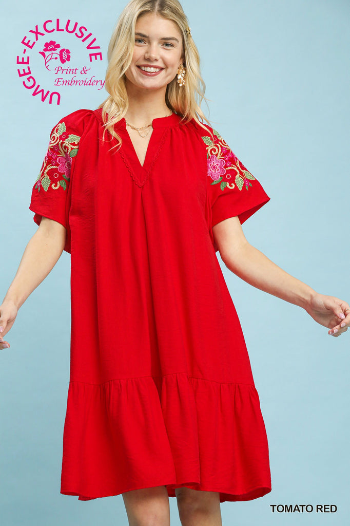 "Cheri" Embroidered Dress