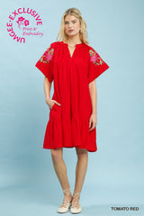 "Cheri" Embroidered Dress