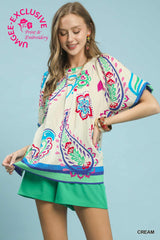 "Dana" Floral Top - The Katie Grace Boutique
