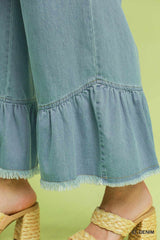 "Jenny" Frayed Wide Jeans, 2 colors