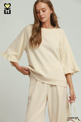 "Viv" Ruffled Luxe Top, 4 colors
