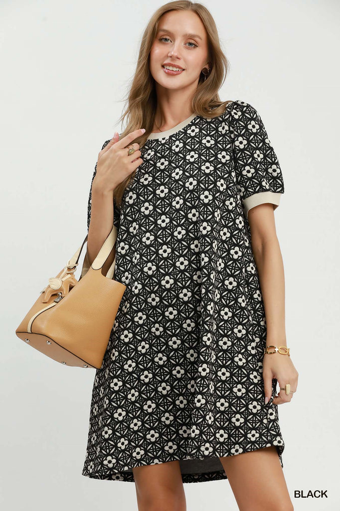 "Quinn" Floral Texture Dress