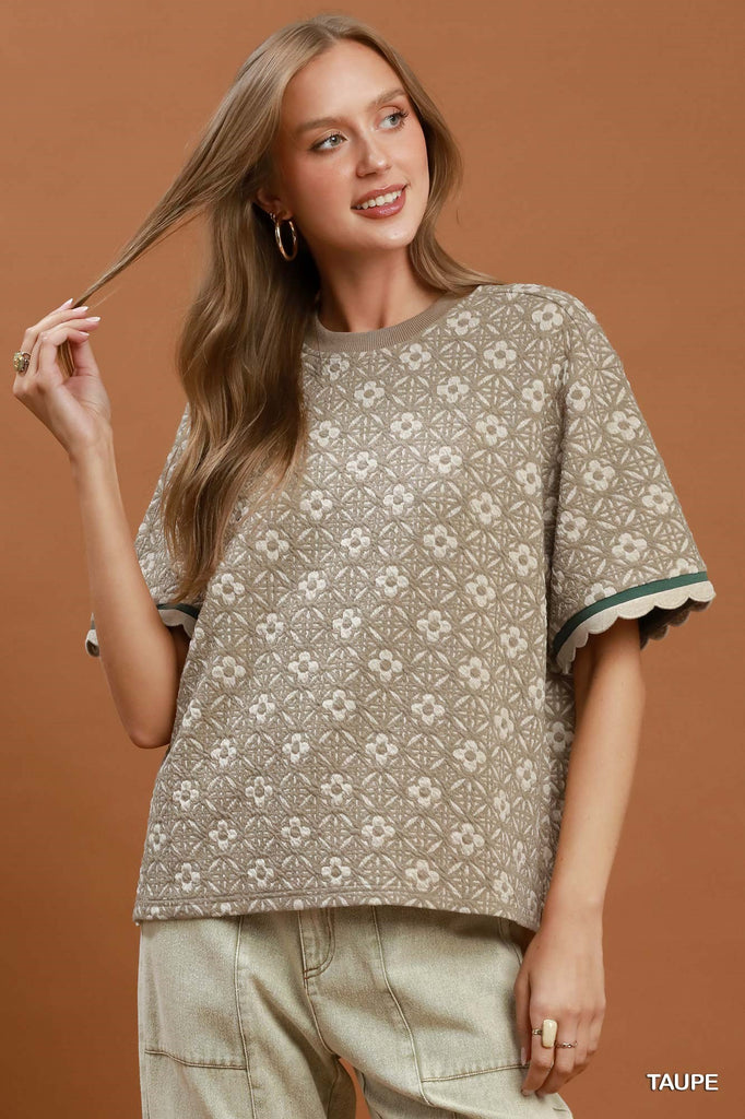 "Manda" Jacquard Top