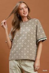"Manda" Jacquard Top