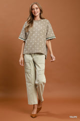 "Manda" Jacquard Top