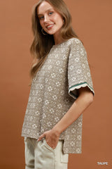 "Manda" Jacquard Top