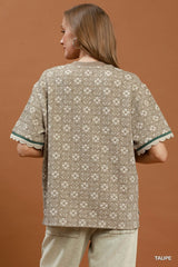 "Manda" Jacquard Top