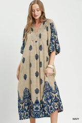 "Annie" Midi Dress, Blue