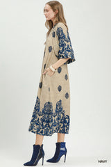 "Annie" Midi Dress, Blue