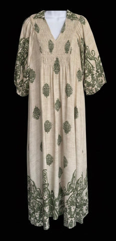 "Annie" Midi Dress, Green - The Katie Grace Boutique