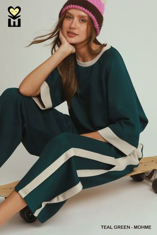 "Ainsley" Matching Separates, Teal - The Katie Grace Boutique