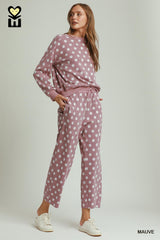 "Dot" Polka Matching Separates, Mauve