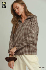 "Alaina" Half Zip Top - The Katie Grace Boutique