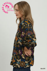 "Ashley" Floral 3/4 Blouse