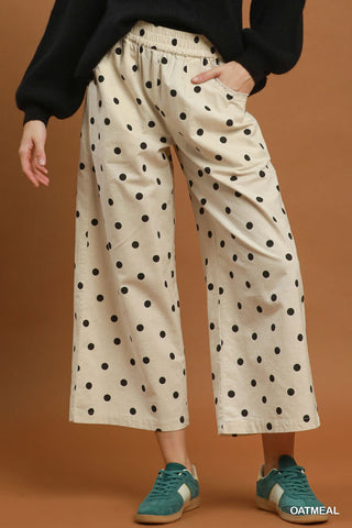 "Gina" Wide Polka Dots Pants, 2 colors