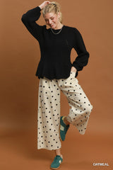 "Gina" Wide Polka Dots Pants, 2 colors