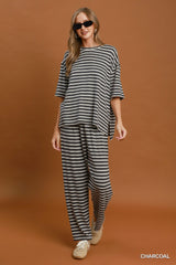"Anya" Striped Soft Matching Separates