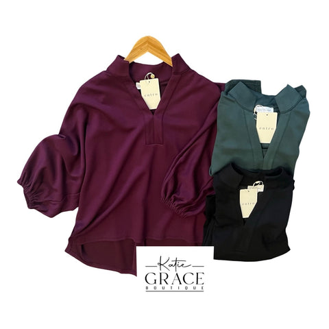 "Shiloh" Luxe Knit Top, 3 colors - The Katie Grace Boutique