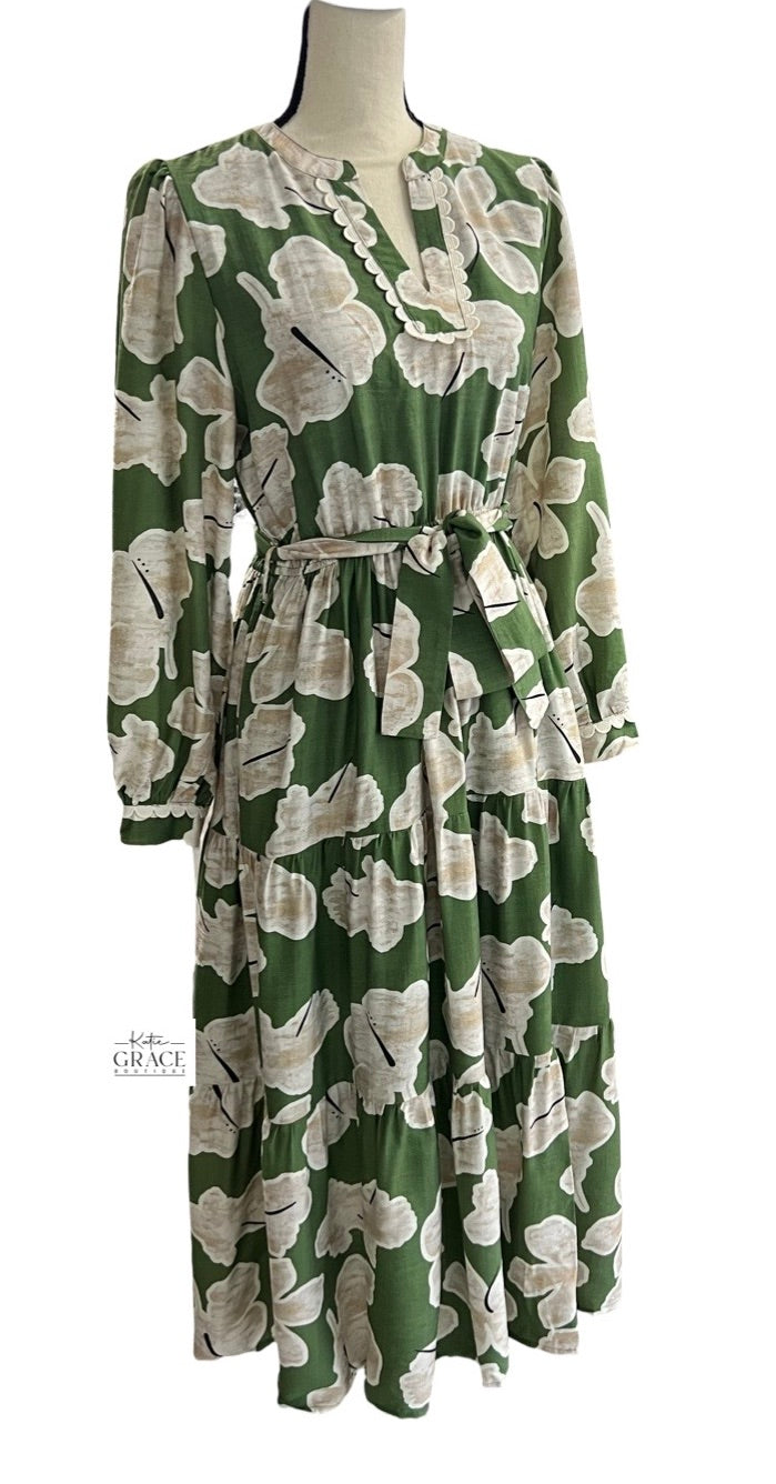 "Caroline" Midi Dress - The Katie Grace Boutique