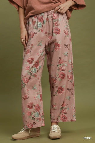 "Rose" Floral  Jeans, Rose - The Katie Grace Boutique