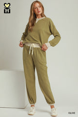 "Dream Plush" Matching Separates in Blue and Green - The Katie Grace Boutique