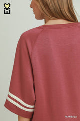 "Macy" Luxe Knit Top with Stripe