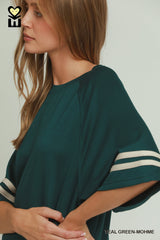 "Macy" Luxe Knit Top with Stripe