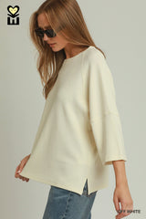 "Maria" 3/4 Top, 2 colors - The Katie Grace Boutique