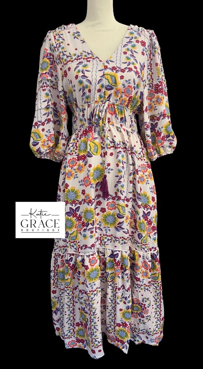 "Sophie" Printed Maxi Dress - The Katie Grace Boutique