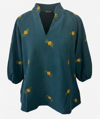 "Autumn" Corduroy Embroidered Shirt