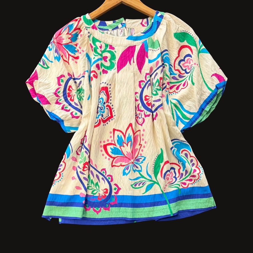 "Dana" Floral Top - The Katie Grace Boutique