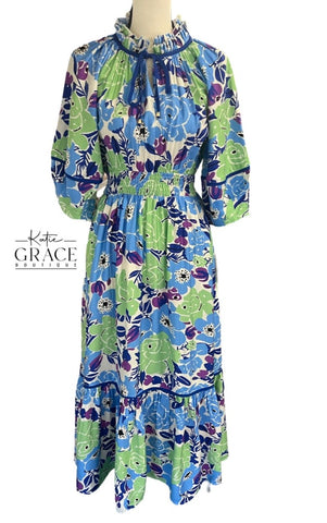"Chloe" Floral Dress - The Katie Grace Boutique