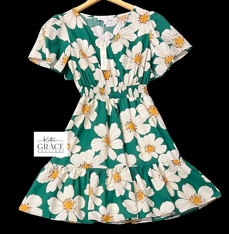 "Dazie" Floral Dress - The Katie Grace Boutique