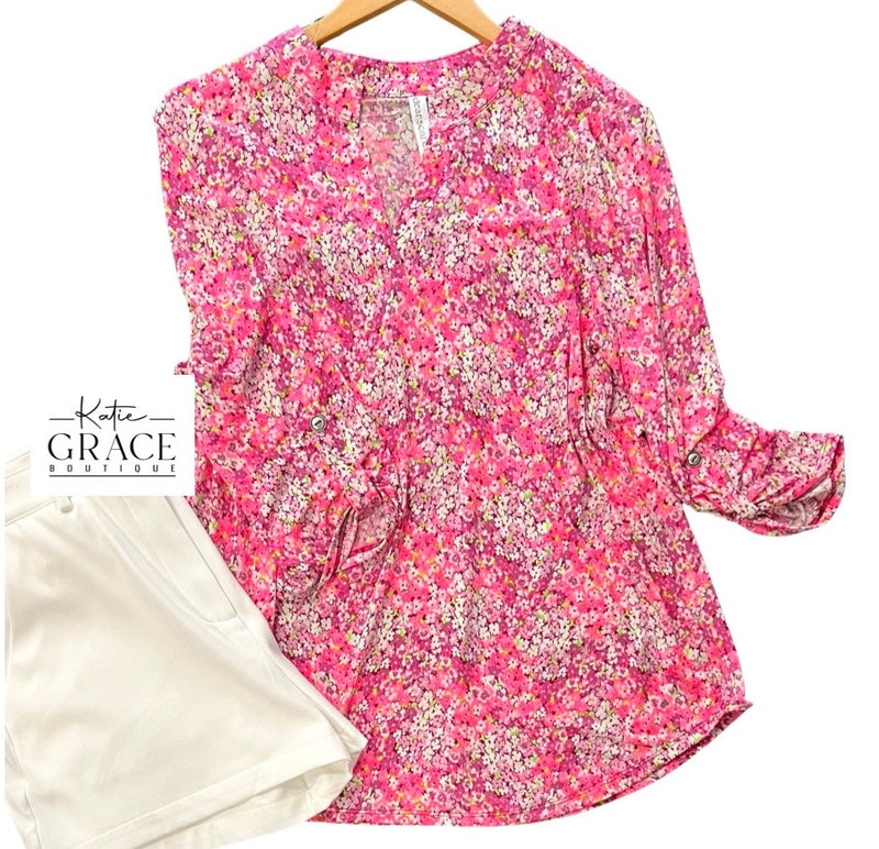"Lizzy" 3/4 Sleeve Blouse
