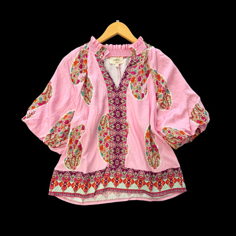 "Cora" Half Sleeve Blouse - The Katie Grace Boutique