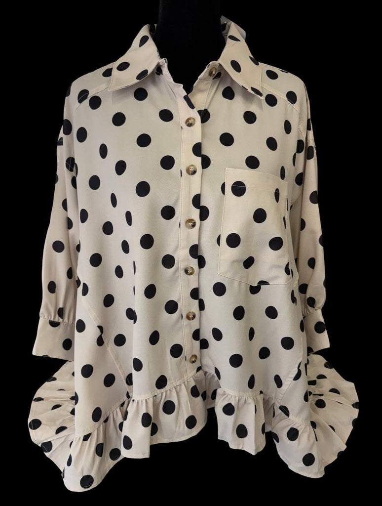 "Laken" Polka Dot Blouse
