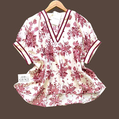 "Jessica" Floral Blouse - The Katie Grace Boutique