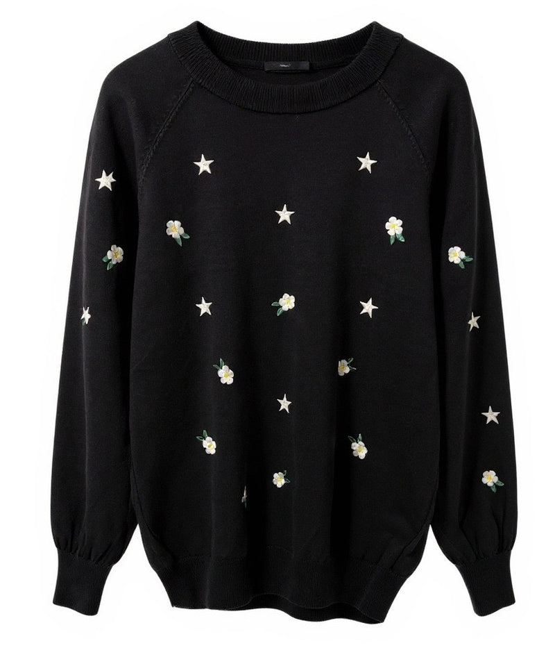 "Eva" Embroidered Sweater